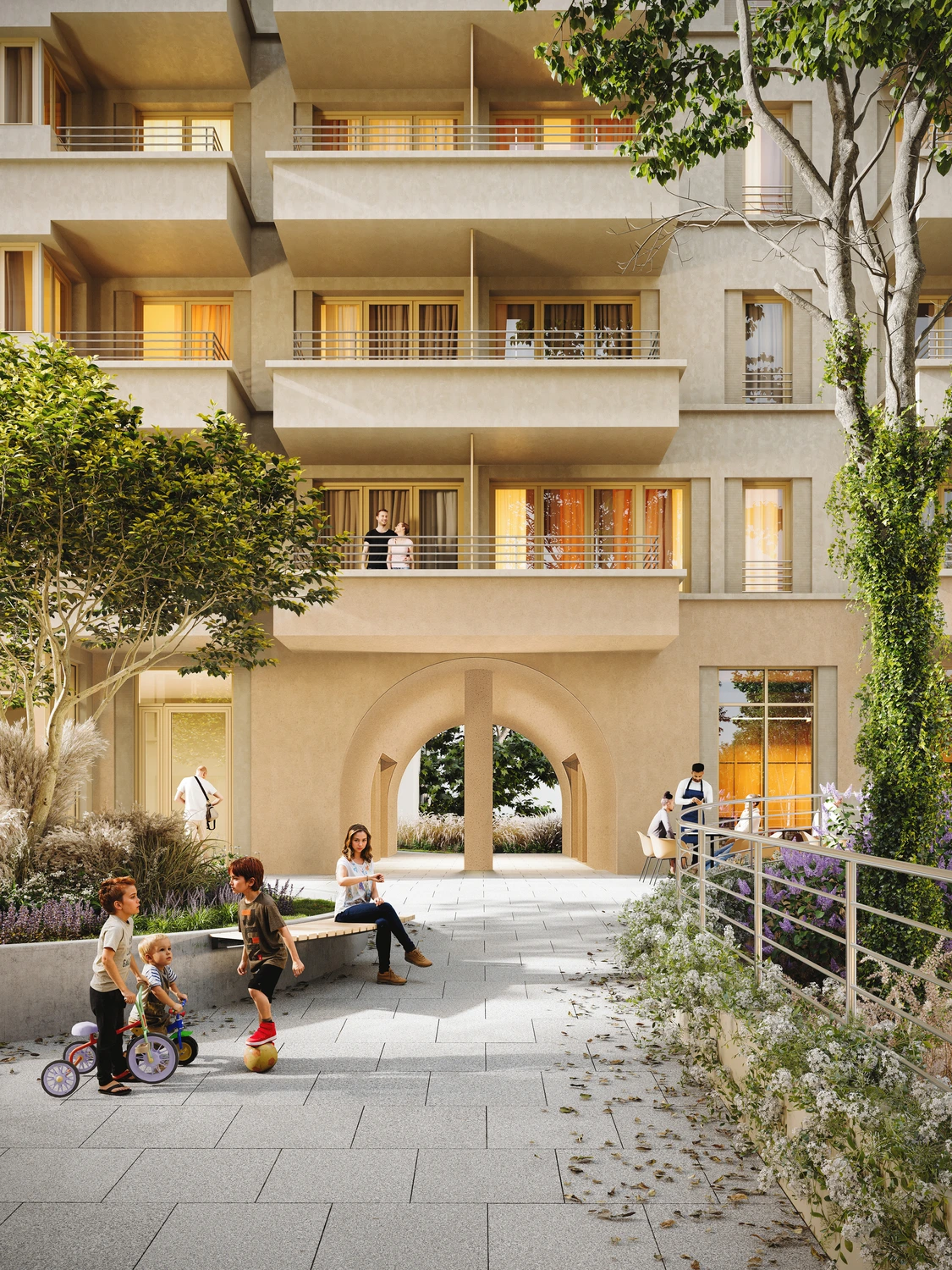 Banacha 12 - dziedziniec